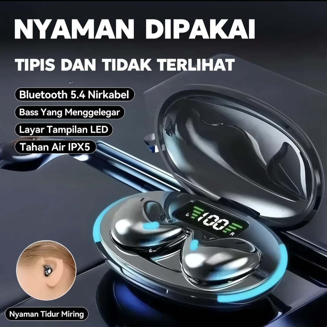 Headset X55 nyaman dipakai, tipis dan tidak terlihat